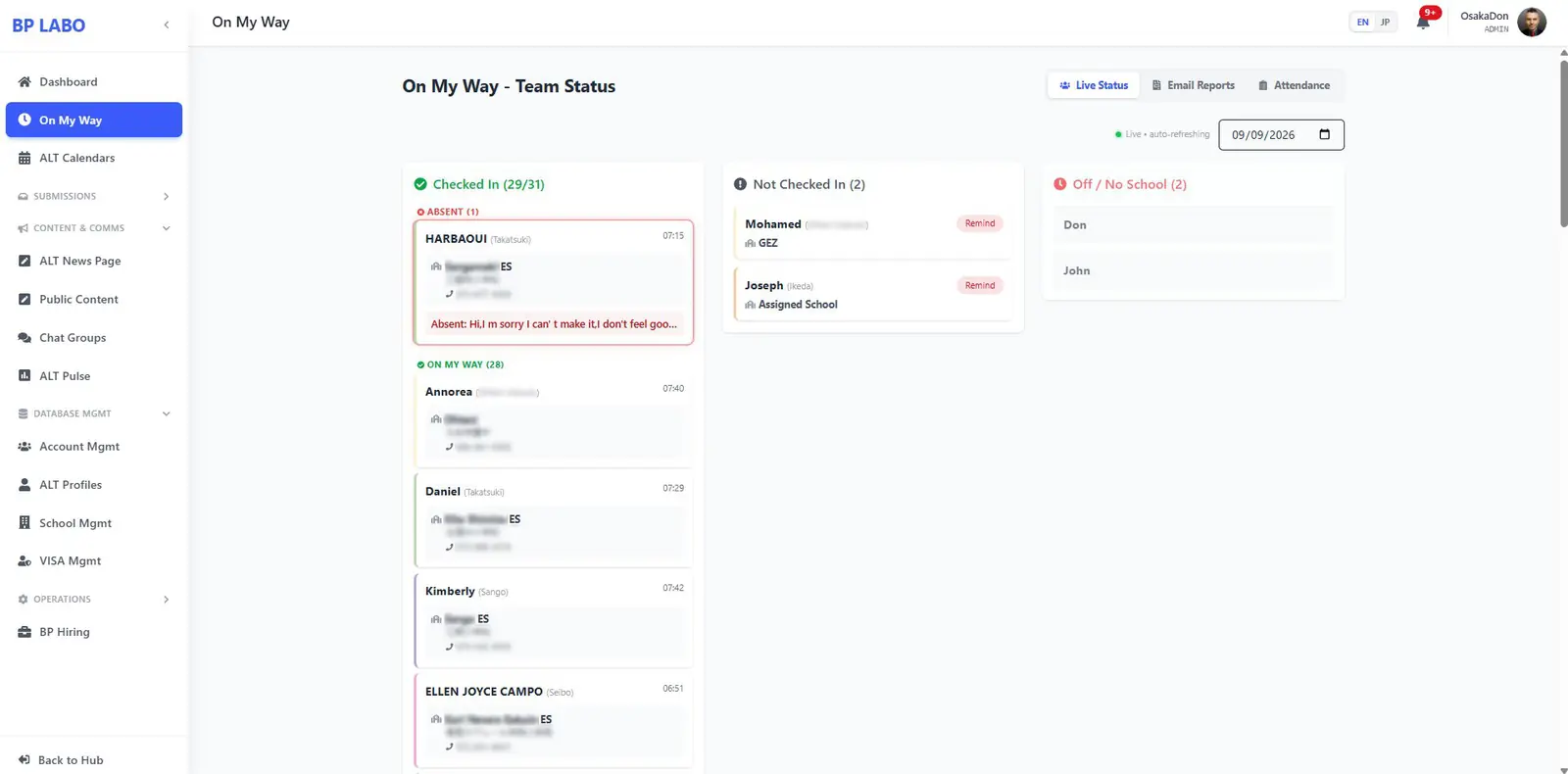 ALT Dashboard (HRIS) — 04 / 27