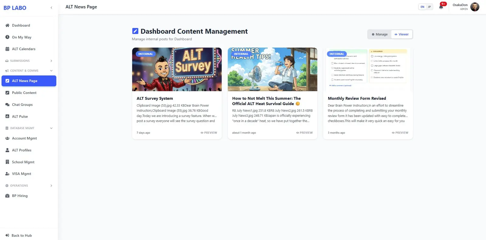 ALT Dashboard (HRIS) — 25 / 27