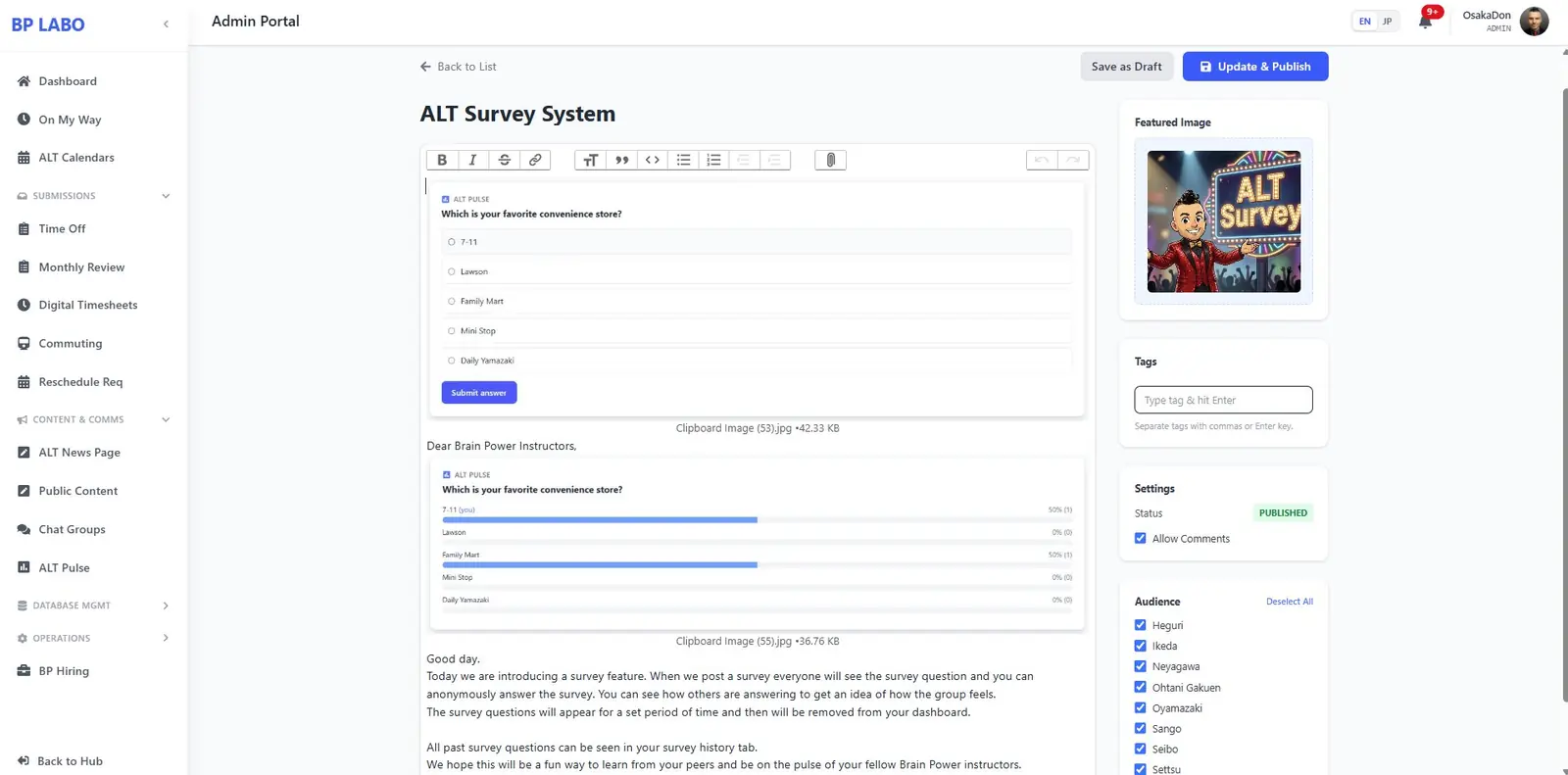 ALT Dashboard (HRIS) — 20 / 27