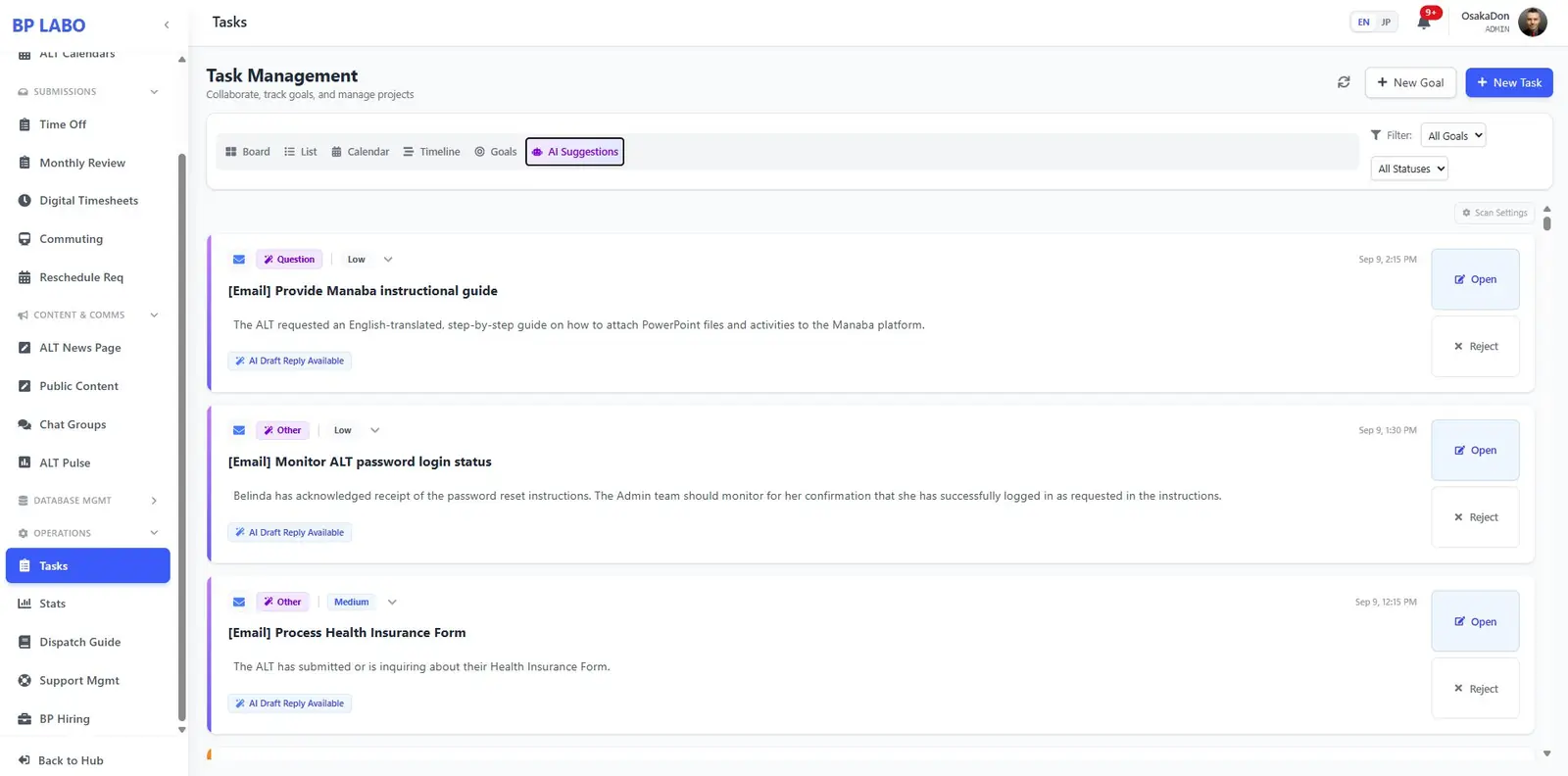 ALT Dashboard (HRIS) — 08 / 27